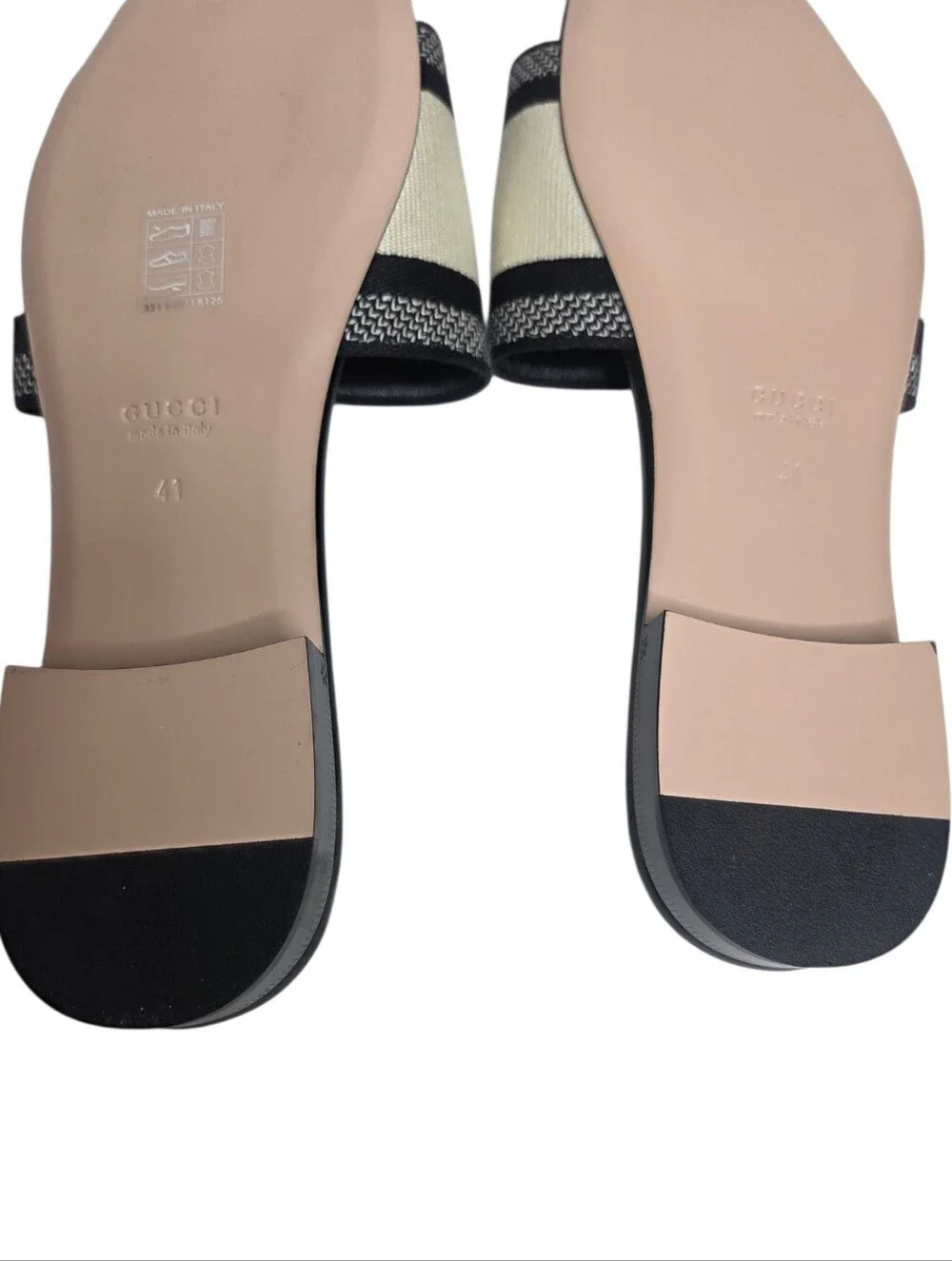 GUCCI Jane Embroidered Logo Slide Sandals